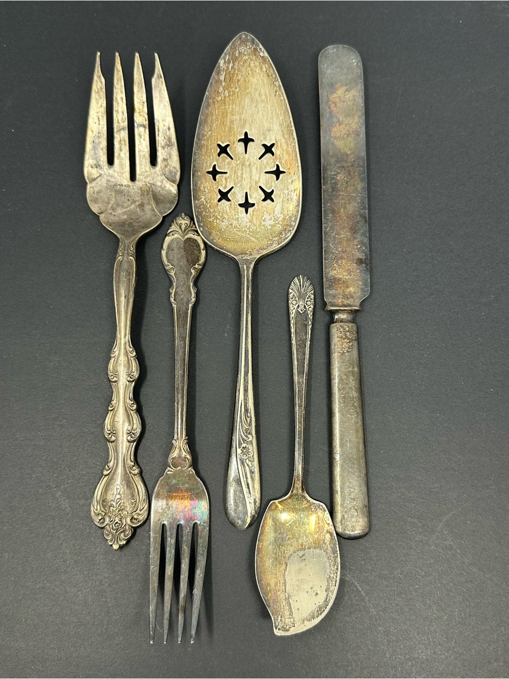 Vintage Silverplate Flatware Lot 5pc International Silver 1847 Rogers Bros Mixed